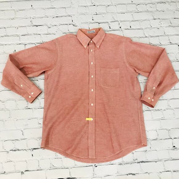 Red Men's Button Down Shirt - Picture 8 of 9